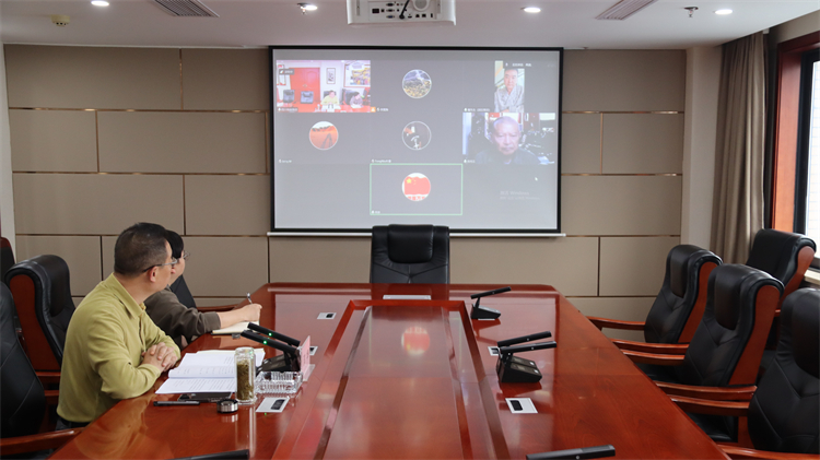 集團公司出席與上海向陽公益基金會、 供銷總社青島公司、國科凱信集團交流合作視頻會